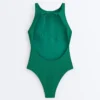 Halter-Badeanzug aus Piqué Halter-Badeanzug aus Piqué