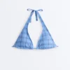 Halterneck-Bikini mit Gingham-Muster Halterneck-Bikini mit Gingham-Muster