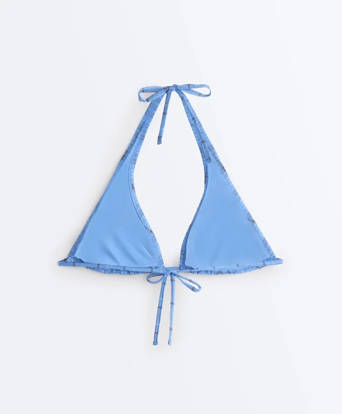 Halterneck-Bikini mit Gingham-Muster Halterneck-Bikini mit Gingham-Muster