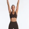 Hoch geschnittene Compressive Core Control Leggings mit 25 cm Bundweite