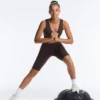 Hoch geschnittene Compressive Core Control Leggings mit 25 cm Bundweite
