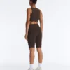 Hoch geschnittene Compressive Core Control Leggings mit 25 cm Bundweite