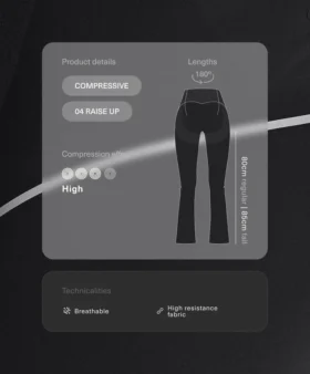 Hoch geschnittene Compressive-Hose mit ausgestelltem Bein Hoch geschnittene Compressive-Hose mit ausgestelltem Bein