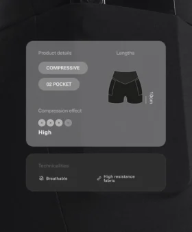 Hoch geschnittene Compressive-Hosen mit 10 cm Beinlänge