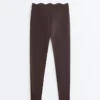 Hoch geschnittene, komprimierende Core Control-Leggings in Knöchellänge mit Wellenmuster Hoch geschnittene, komprimierende Core Control-Leggings in Knöchellänge mit Wellenmuster
