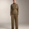 Hoch taillierte Hose mit geradem Bein im Neopren-Look Hoch taillierte Hose mit geradem Bein im Neopren-Look