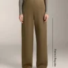 Hoch taillierte Hose mit geradem Bein im Neopren-Look Hoch taillierte Hose mit geradem Bein im Neopren-Look