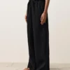 Hose aus 100 % Leinen mit geradem Bein Hose aus 100 % Leinen mit geradem Bein