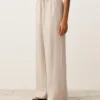 Hose aus 100 % Leinen mit geradem Bein Hose aus 100 % Leinen mit geradem Bein