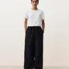 Hose aus 100 % Leinen mit geradem Bein Hose aus 100 % Leinen mit geradem Bein
