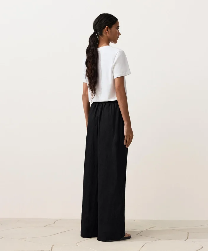 Hose aus 100 % Leinen mit geradem Bein Hose aus 100 % Leinen mit geradem Bein
