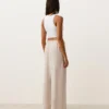 Hose aus 100 % Leinen mit geradem Bein Hose aus 100 % Leinen mit geradem Bein