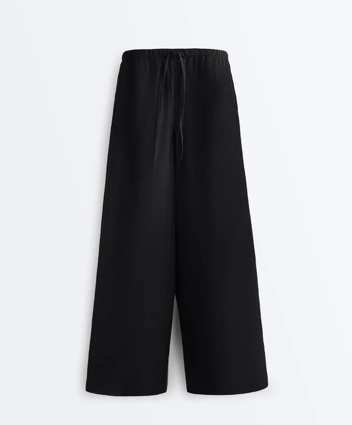 Hose aus 100 % Leinen mit geradem Bein Hose aus 100 % Leinen mit geradem Bein