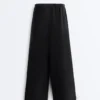 Hose aus 100 % Leinen mit geradem Bein Hose aus 100 % Leinen mit geradem Bein