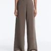 Hose mit geradem Bein, asymmetrischem Streifen und Modal Hose mit geradem Bein, asymmetrischem Streifen und Modal