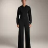 Hose mit geradem Bein aus Modal und Bügelfalte Hose mit geradem Bein aus Modal und Bügelfalte