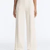 Hose mit geradem Bein aus Soft Touch-Modal und Paspelierung Hose mit geradem Bein aus Soft Touch-Modal und Paspelierung