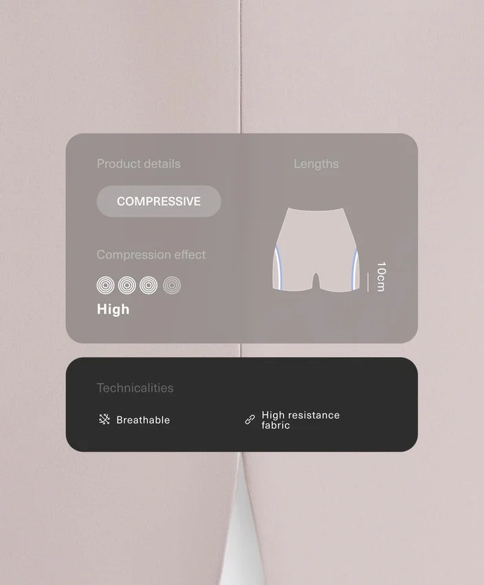 Hotpants mit hoher Taille, Compressive Wirkung, 10 cm, Kontrast Hotpants mit hoher Taille, Compressive Wirkung, 10 cm, Kontrast