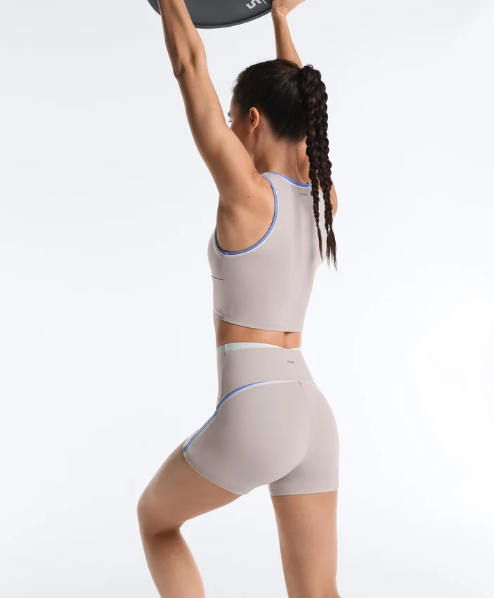Hotpants mit hoher Taille, Compressive Wirkung, 10 cm, Kontrast Hotpants mit hoher Taille, Compressive Wirkung, 10 cm, Kontrast