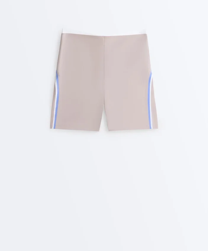 Hotpants mit hoher Taille, Compressive Wirkung, 10 cm, Kontrast Hotpants mit hoher Taille, Compressive Wirkung, 10 cm, Kontrast
