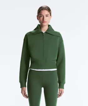 Jacke aus Baumwollmischung mit Stehkragen
