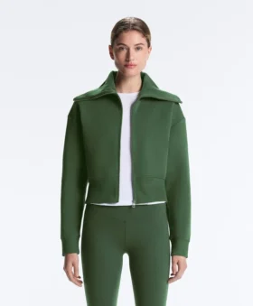Jacke aus Baumwollmischung mit Stehkragen