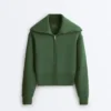 Jacke aus Baumwollmischung mit Stehkragen
