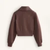 Jacke aus gebürstetem Rippstrick mit Modal