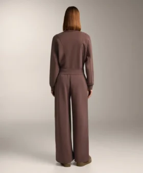 Jacke aus gebürstetem Rippstrick mit Modal