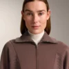 Jacke aus gebürstetem Rippstrick mit Modal