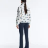 Jacke aus Kunstfell mit Blumenmuster Jacke aus Kunstfell mit Blumenmuster