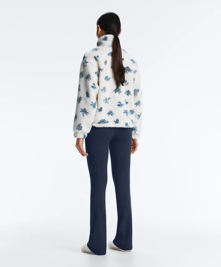 Jacke aus Kunstfell mit Blumenmuster Jacke aus Kunstfell mit Blumenmuster