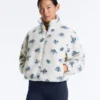 Jacke aus Kunstfell mit Blumenmuster Jacke aus Kunstfell mit Blumenmuster