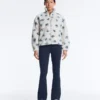 Jacke aus Kunstfell mit Blumenmuster Jacke aus Kunstfell mit Blumenmuster