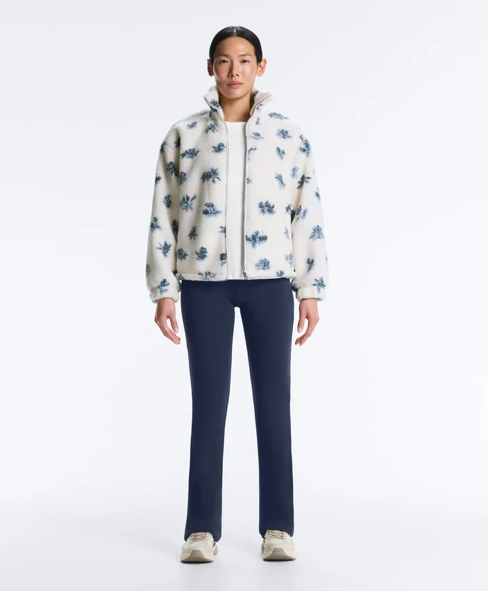 Jacke aus Kunstfell mit Blumenmuster Jacke aus Kunstfell mit Blumenmuster