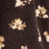 Jacke aus Kunstlammfell mit Blumenmuster