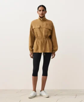 jacke aus lyocell und 24 leinen mit geraffter taille 2 2 280x339 - Jacke aus Lyocell und 24 % Leinen mit geraffter Taille