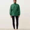 Jacke aus Lyocell und 24 % Leinen mit geraffter Taille Jacke aus Lyocell und 24 % Leinen mit geraffter Taille