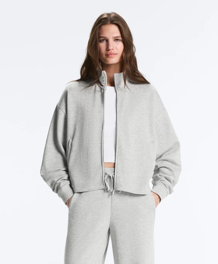 Jacke aus meliertem Piqué Jacke aus meliertem Piqué