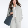 Jacke aus meliertem Piqué Jacke aus meliertem Piqué
