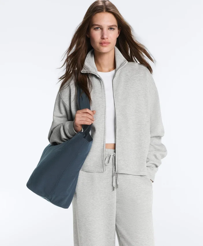 Jacke aus meliertem Piqué Jacke aus meliertem Piqué