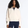 Jacke aus Piqué-Baumwolle mit Fischgrätenmuster an den Seiten Jacke aus Piqué-Baumwolle mit Fischgrätenmuster an den Seiten
