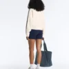 Jacke aus Piqué-Baumwolle mit Fischgrätenmuster an den Seiten Jacke aus Piqué-Baumwolle mit Fischgrätenmuster an den Seiten