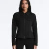 Jacke im Neopren-Look mit Schößchen und Rippbündchen Jacke im Neopren-Look mit Schößchen und Rippbündchen