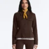 Jacke im Neopren-Look mit Schößchen und Rippbündchen