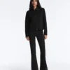 Jacke im Neopren-Look mit Schößchen und Rippbündchen Jacke im Neopren-Look mit Schößchen und Rippbündchen