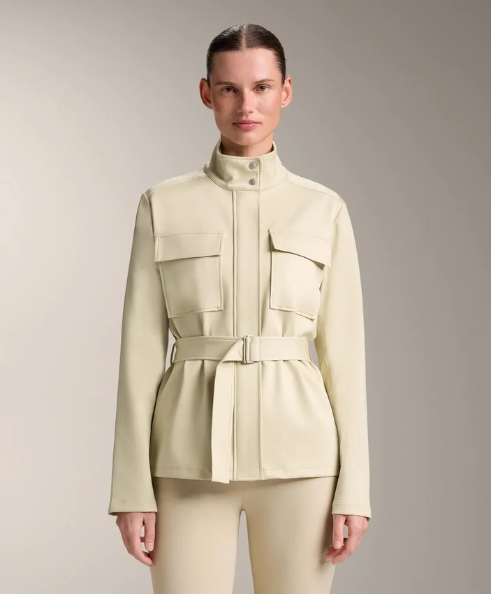 Jacke in Neopren-Optik mit Gürtel Jacke in Neopren-Optik mit Gürtel