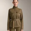 Jacke in Neopren-Optik mit Gürtel Jacke in Neopren-Optik mit Gürtel