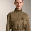 Jacke in Neopren-Optik mit Gürtel Jacke in Neopren-Optik mit Gürtel