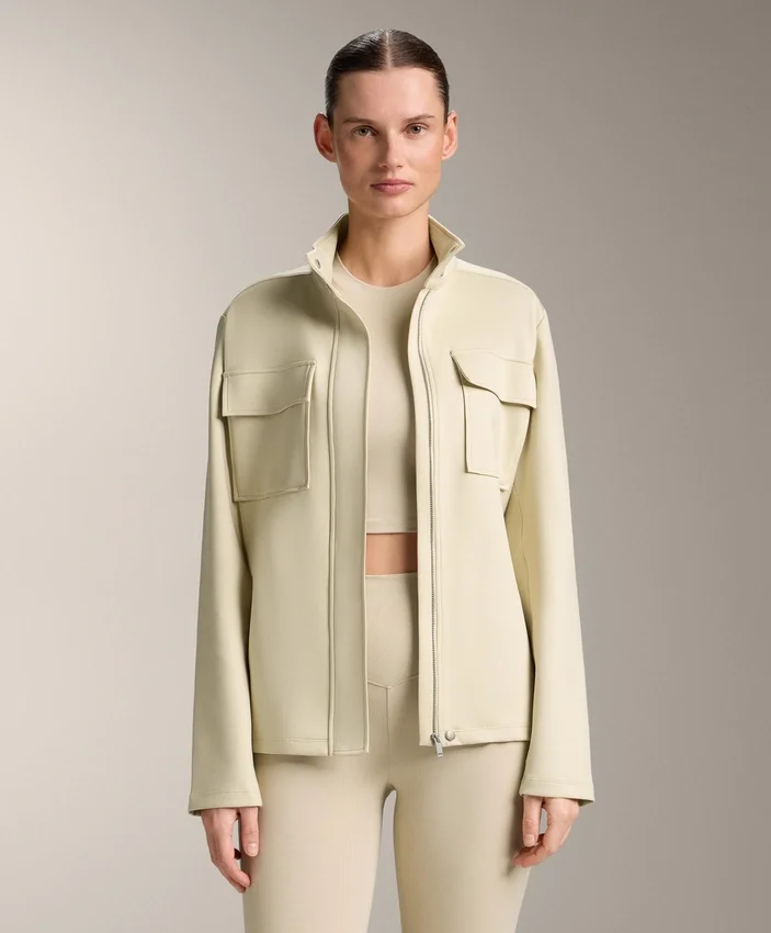 Jacke in Neopren-Optik mit Gürtel Jacke in Neopren-Optik mit Gürtel